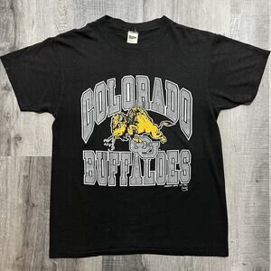 VTG University Of Colorado Buffaloes T Shirt 80s 90s CU Buffs Paper Thin USA L